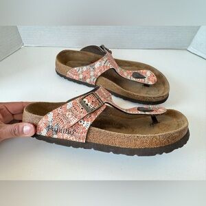 Papillio By Birkenstock Gizeh SF Sandal Kenja Brown Slip On Thong Sandals Size 7